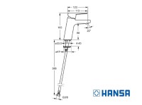 MEDIDAS MONOMANDO LAVABO TWIST XL HANSA